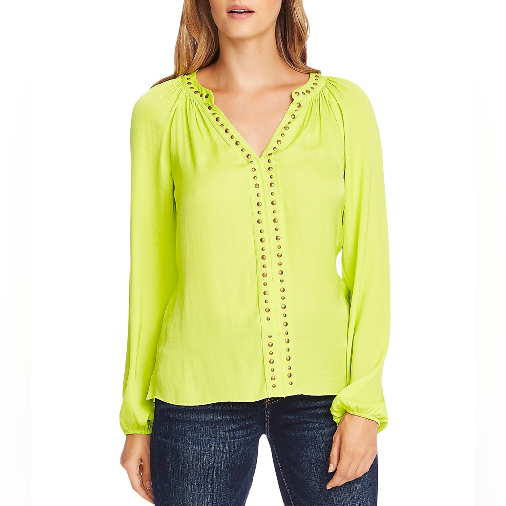 Vince Camuto Lime Green Blouse Size Medium In Perfect Condition Never Wear